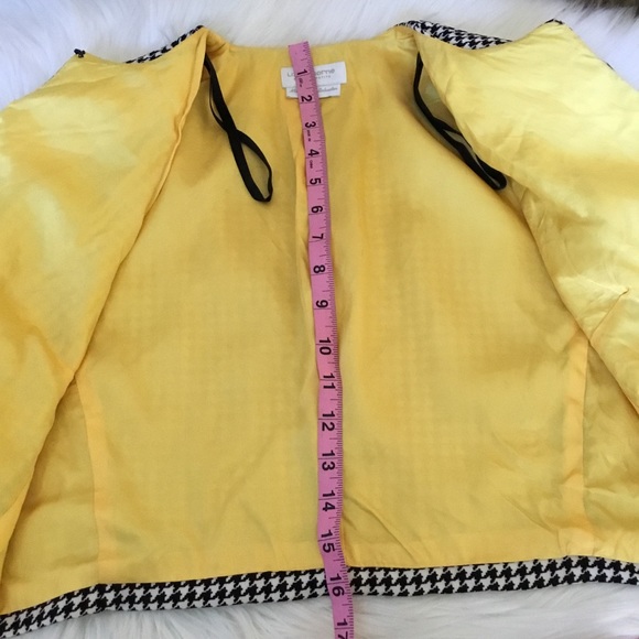 Vintage Liz Claiborne Houndstooth Front Close Jacket Size 12P - Picture 6 of 9